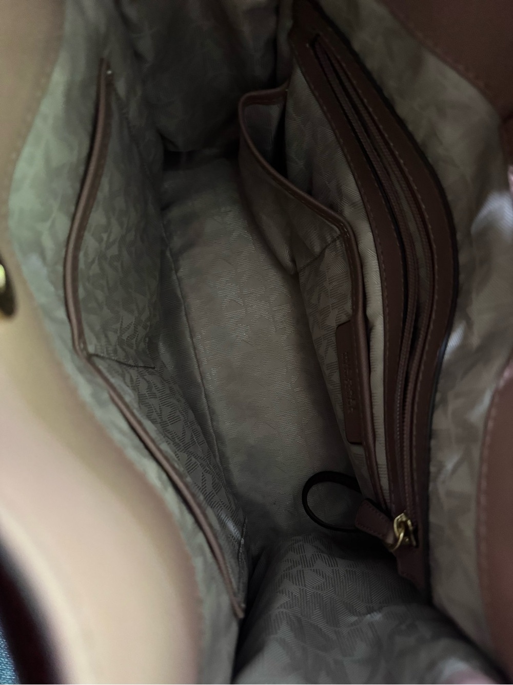 Michael Kors Dusty Rose Saffiano Leather Satchel with Gold Hardware - Picture 7 of 8